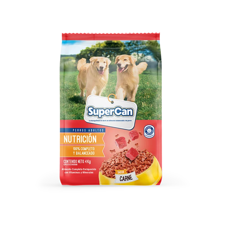SUPER CAN CARNE HUESO 4 KG x 5 Uds.