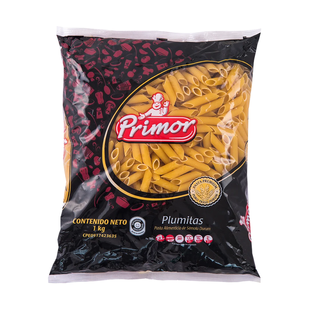 PASTA CORTA PLUMITAS 1 KG x 12 Uds (E)