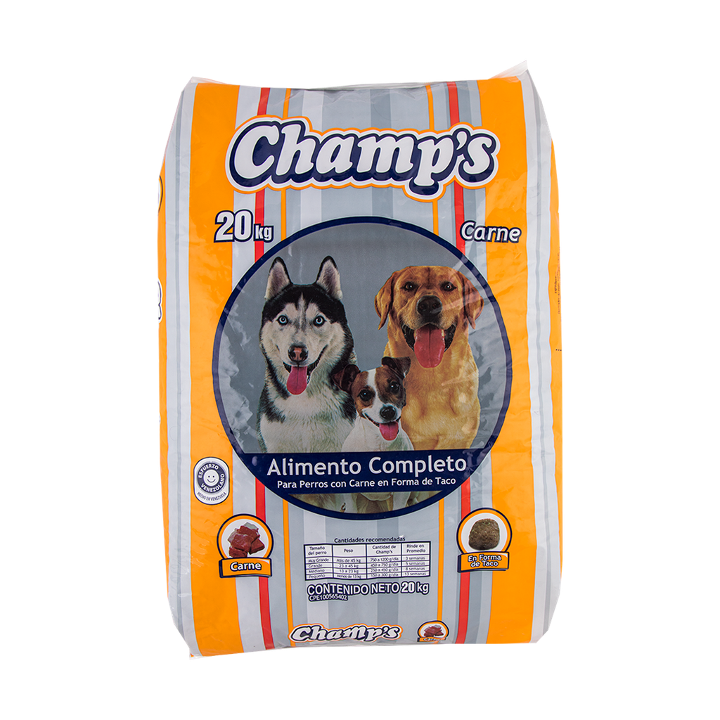 CHAMPS PERRO CARNE TACO 20 KG x 1 Uds.
