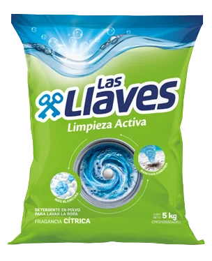 LAS LLAVES DET. L.ACTIVA CITRICO 5KGX4Uds.