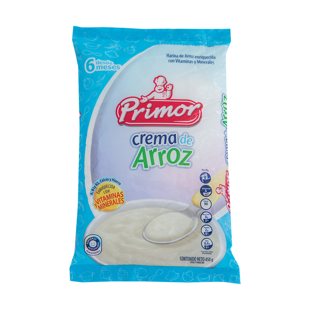 PRIMOR CREMA ARROZ ENRIQ 900 G (BOLSA) x 12 Uds.