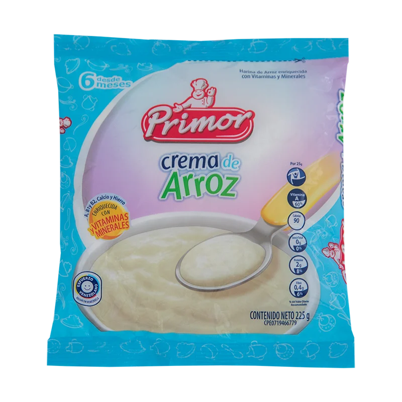 PRIMOR CREMA ARROZ ENRIQ (BOLSA) 225 G x 34 Uds.