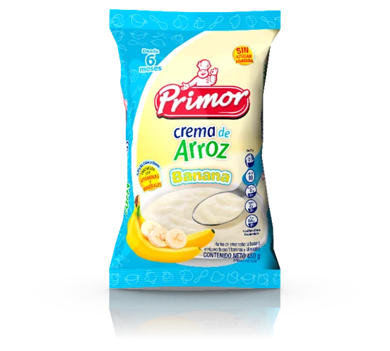 PRIMOR CREMA ARROZ BANANA 450 G (BOLSA) x 16 Uds.