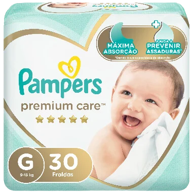 PAMPERS PAÑALES PREMIUM CARE GDE 770 G x 4 Uds.