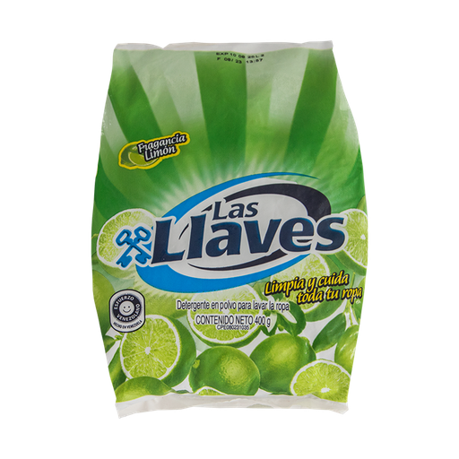 [L072] LAS LLAVES DETERGENTE LIMON 400 G x 30 Uds.