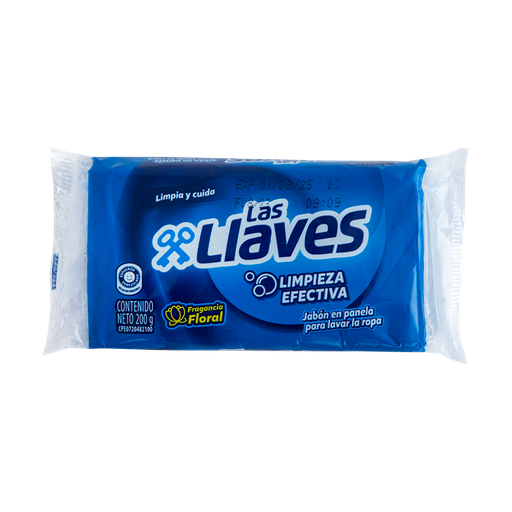 [L376] LAS LLAVES JABON TRAD. FLORAL 200 G x 44 Uds.
