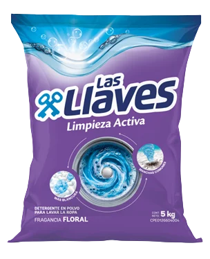 [L419] LAS LLAVES DET. L.ACTIVA FLORAL 5 KGX4Uds.