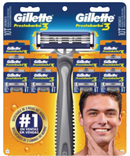 [80685855] GILLETTE RISTRA PB3X10UN MASC 120GX12RIS x 12 Uds.