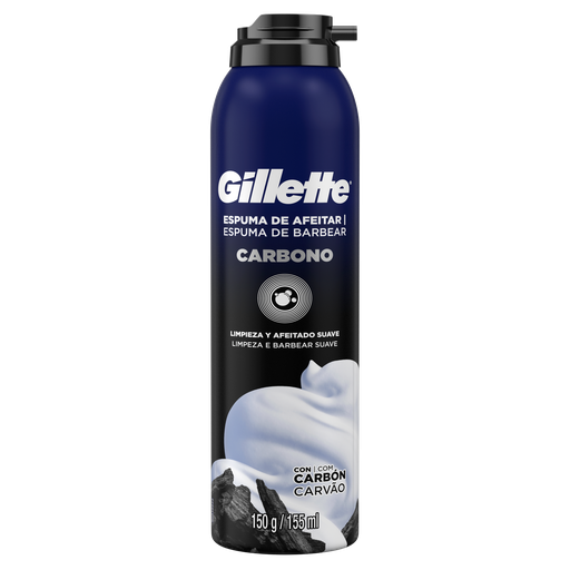 [80738075] GILLETTE ESPUMA CARBONO 150G x 12 Uds.