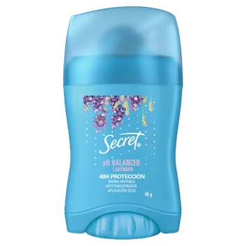 [80687106] SECRET BARRA PHBAL LAVENDER 45G x 12 Uds.