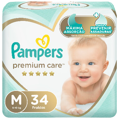 [80680480] PAMPERS PAÑALES PREMIUM CARE MED 763 G x 4 Uds.