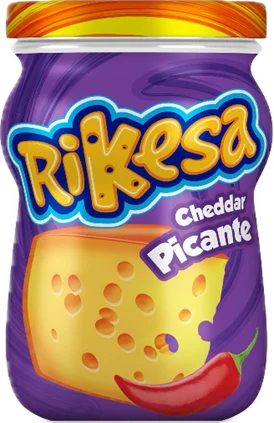 [T485] RIKESA CHEDDAR PICANTE 200 G x 18 Uds.