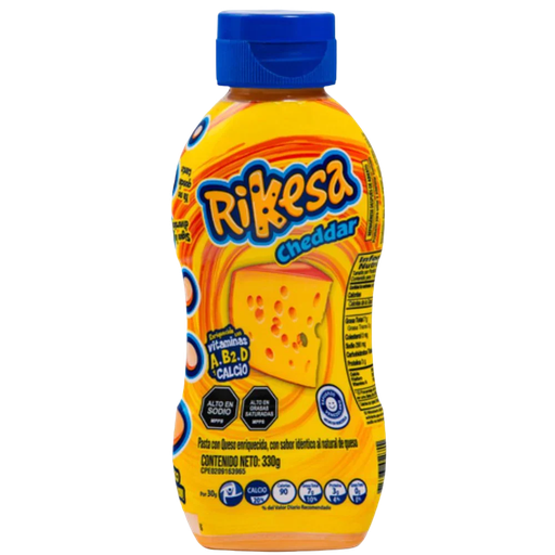 [T498] RIKESA CHEDDAR SQUEEZE 330G x 18 Uds.